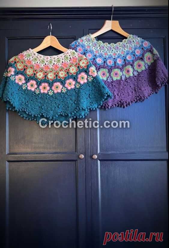 Easy Crochet Bridal Cape Free Pattern Bohmian Wedding Lace Cover Up Multicolour Fall Caplet Ideas