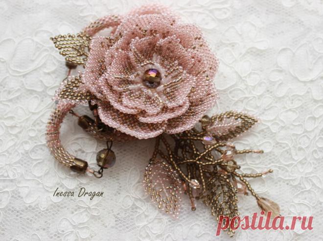 Нежный пион | biser.info - всё о бисере и бисерном творчестве