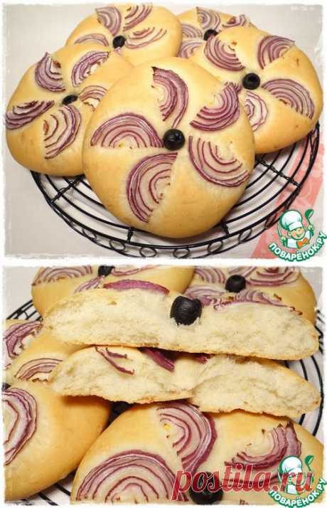 Лепешки с оливковым маслом и луком
