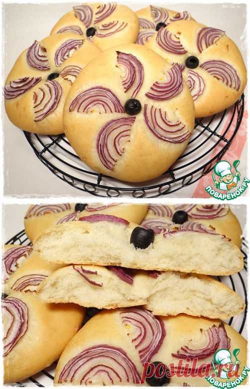 Лепешки с оливковым маслом и луком