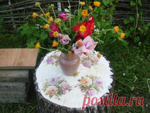 Дачный переполох или декупаж на даче