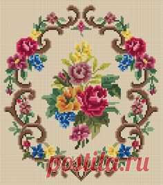Винтажная вышивка крестиком
