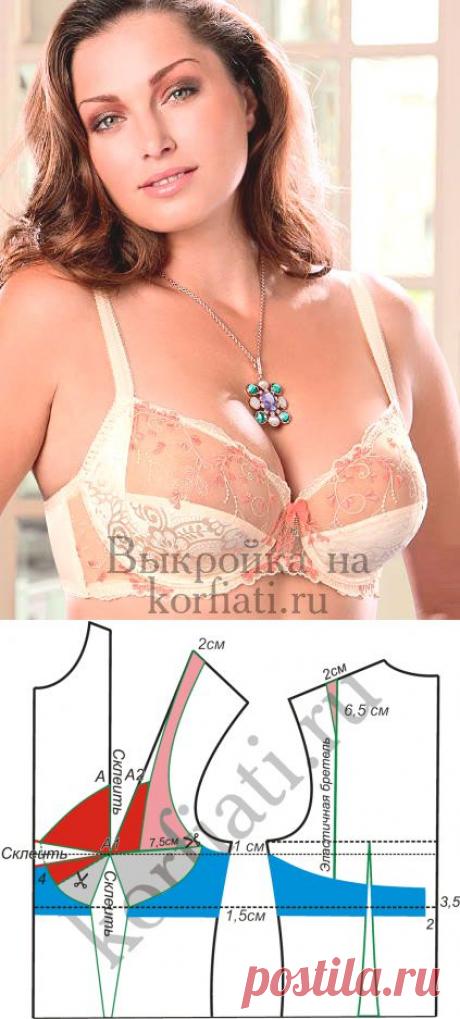 Выкройка бюстгальтера от Анастасии Корфиати