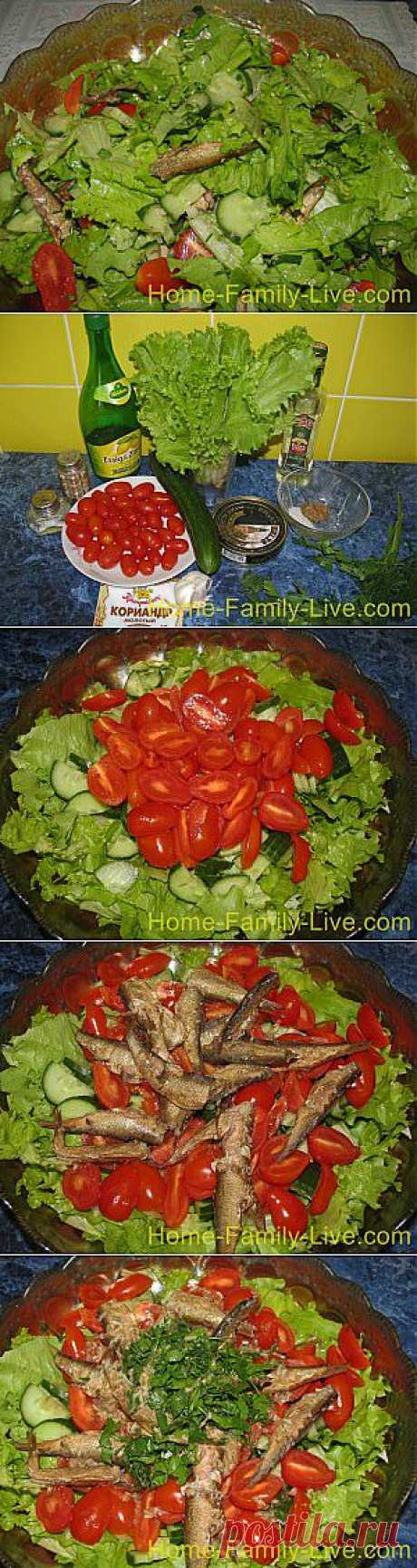 Кулинарные рецепты Салат из шпрот
