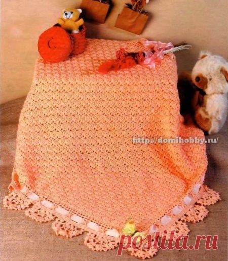 Детский плед крючком