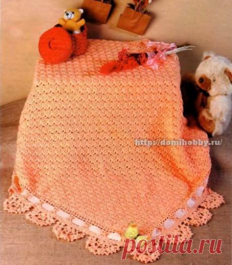 Детский плед крючком