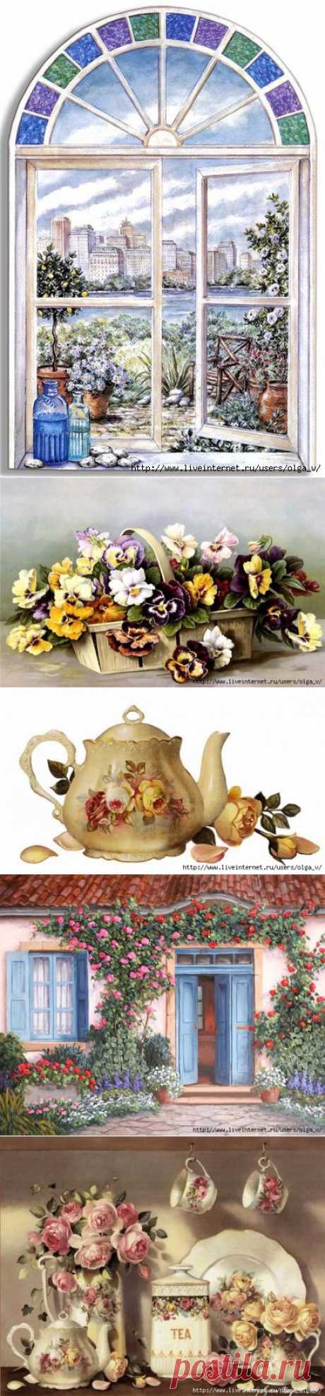 Картинки для чайных домиков.
