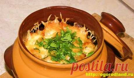 Жаркое в горшочке из свинины с картошкой и грибами