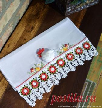 Бордюр с курочкой.