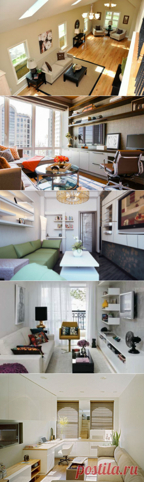 Дизайн узкой комнаты: фото.