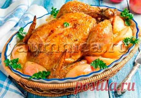 Рецепт курицы с яблоками