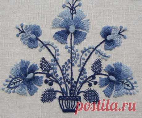 Mounted Crewel Work