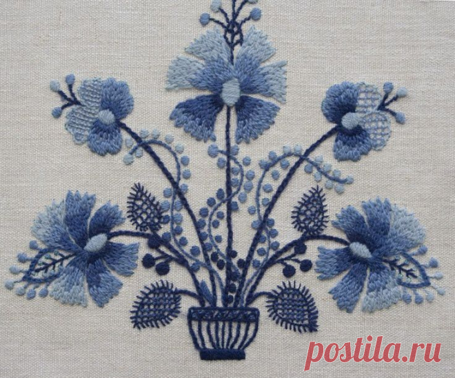 Mounted Crewel Work