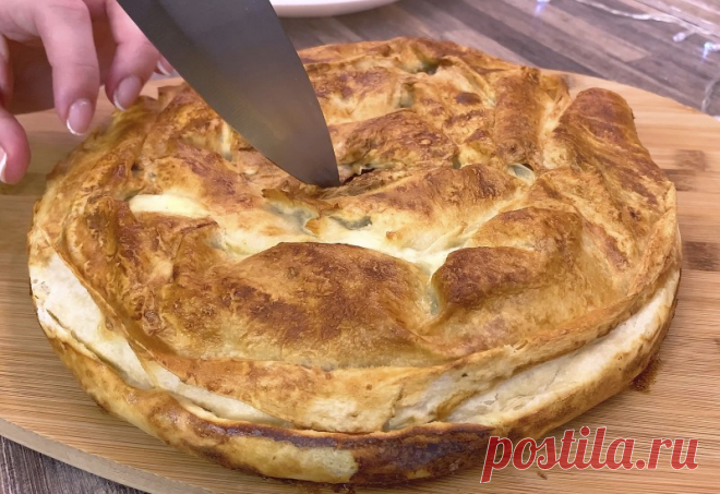 Пирог из лаваша с сыром и грибами
