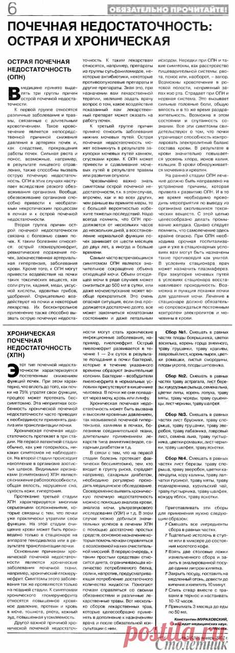 Почечная недостаточность: острая и хроническая