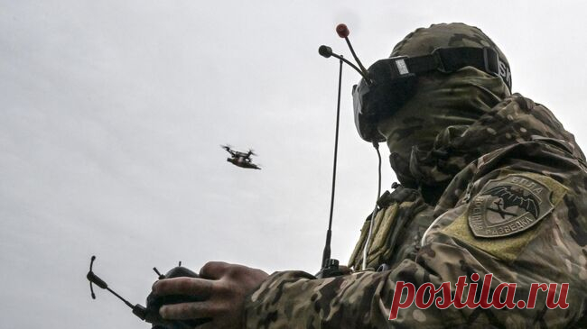 Российский дрон уничтожил американский БТР ВСУ в Сумской области