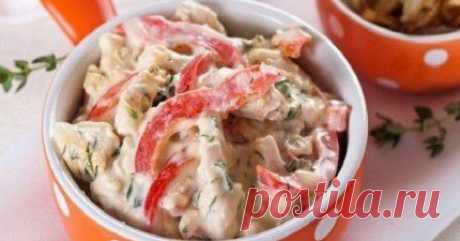 Рецепт салата с курицей и перцем болгарским