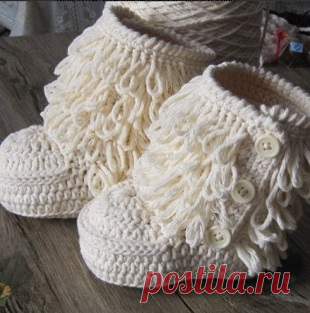 Детские угги крючком