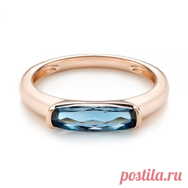 East-West London Blue Topaz Fashion Ring - Flat View - 103762 - Thumbnail #fashionring
