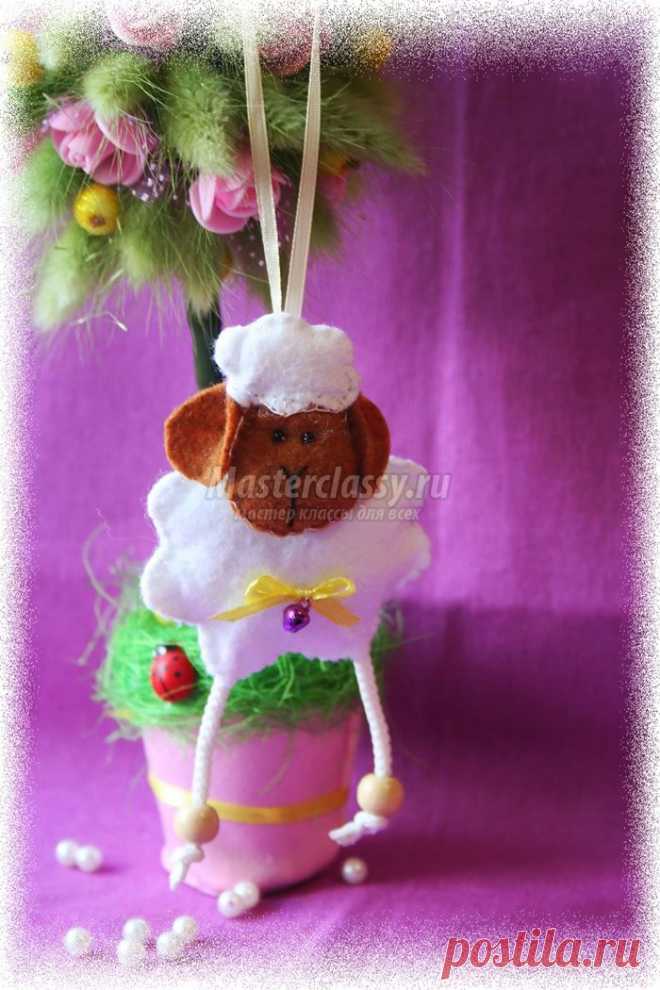 Елочные игрушки 2015. Овечка. Пошаговый мастер-класс.
