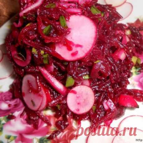 СВЕКОЛЬНЫЙ САЛАТ С РЕДИСКОЙ