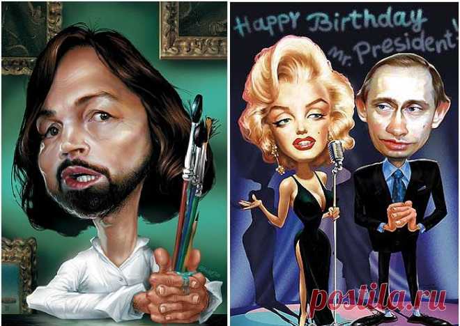 ✿ღ✿Мастер оригинального шаржа: оригинальные дружеские шаржи Владимира Волегова✿ღ✿