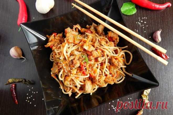 15 простых рецептов лапши вок с курицей