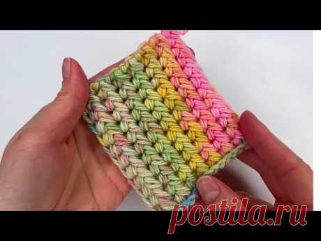 NEW CROCHET STITCH - TUNISIAN CROCHET STITCH step by step