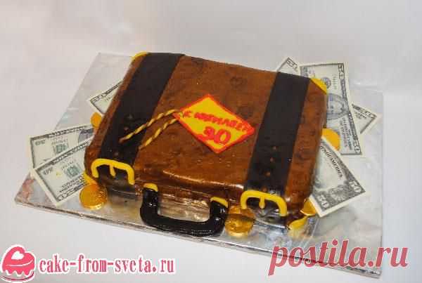 Торт в виде чемодана с деньгами - супер подарок! Ведь каждый из нас мечтает получить в подарок чемодан с деньгами, ну раз настоящий мало кому доступен, так пусть это будет хотя бы торт ;)