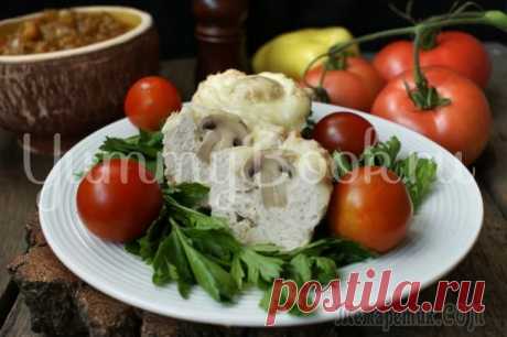 Куриные маффины с шампиньонами и моцареллой