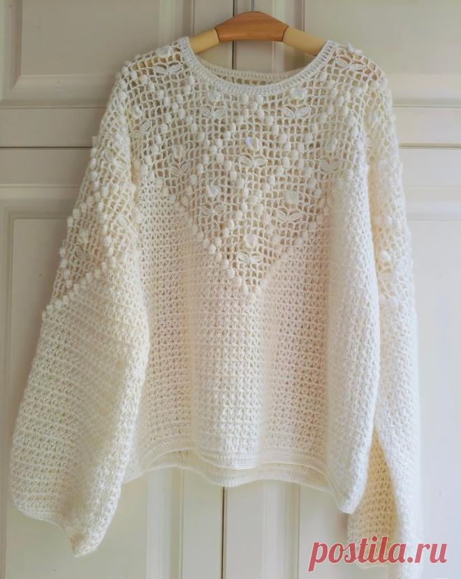 Вязанные ажурные блузы с длинным рукавом - вне времени и сезона. | Зеленая комната | Дзен