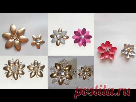 5 flores fáciles con cucharas - 5 easy flowers with spoons