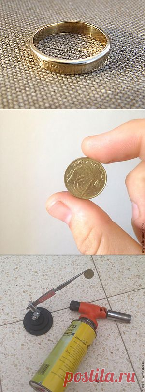 Делаем кольцо из монеты | Самоделкино