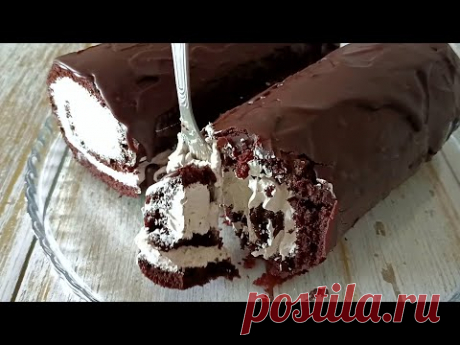 Шоколадный кето рулет "Чешский" без сахара и без глютена!