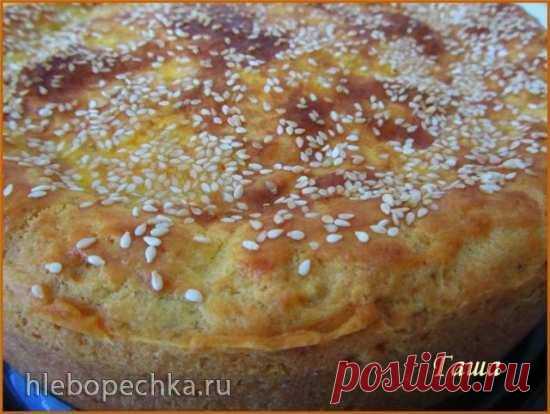 Пирог сырный с баклажанами (Балканский) Нежное тесто, сочная начинка. да что там? Это надо пробовать. !.Пирог большой - продукты в расчете на форму 33 х 27 см. Я брала форму диаметром 26 см, он получился высоким и толстеньким. Для смазывания и посыпки: 1 яйцо взбить с 1 ст. л. растительного масла 3 ст. л. семян кунжута 1. Все продукты для