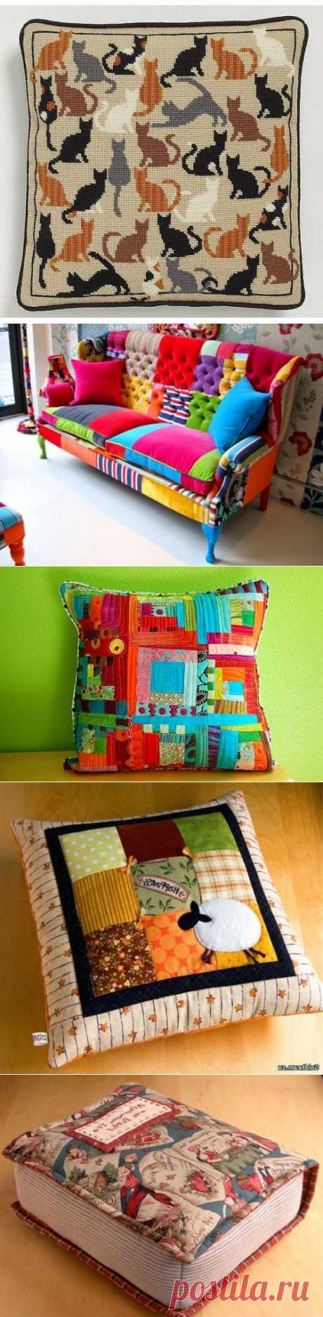 Оригинальные подушки с выкройками. Original cushion with patterns ~ HandMadiya.com