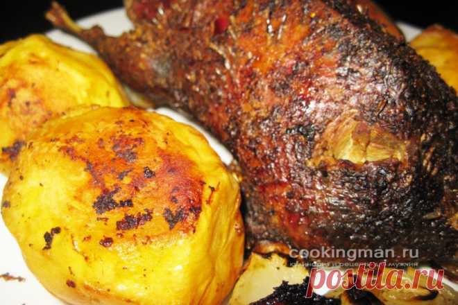 Дикая утка запеченная с картошкой в духовке - Кулинария для мужчин