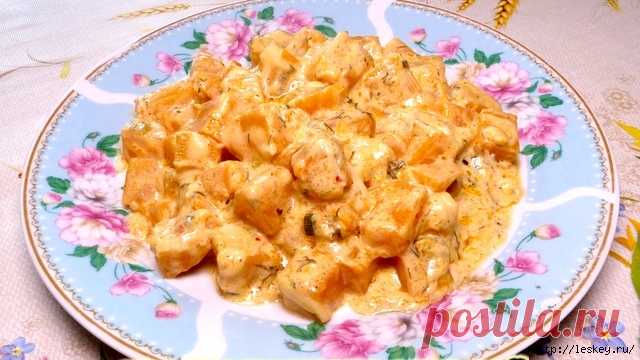 ЖАРЕНАЯ ТЫКВА В СМЕТАНЕ