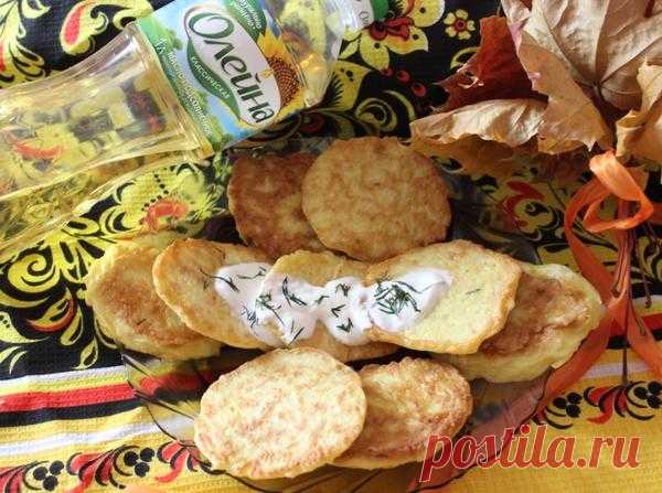 Оладьи из кабачков с сыром и зеленью