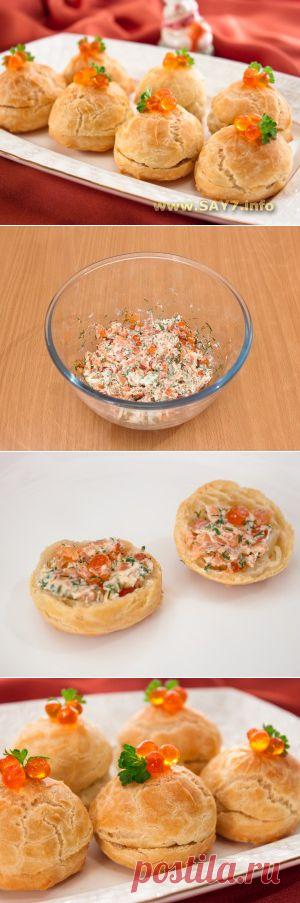 Профитроли с тремя вариантами начинки