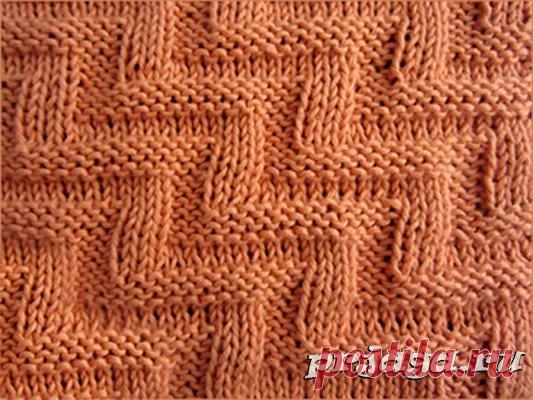 Узор «Лабиринт» спицами