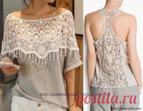 Преображаем старую футболку в новую