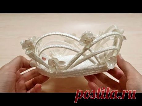 Такая нежная корзинка украсит любую комнату и станет отличным подарком