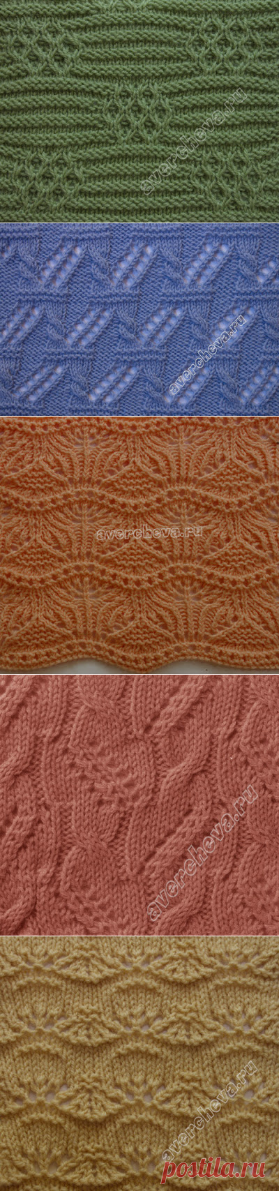 Красивые японские узоры спицами 9