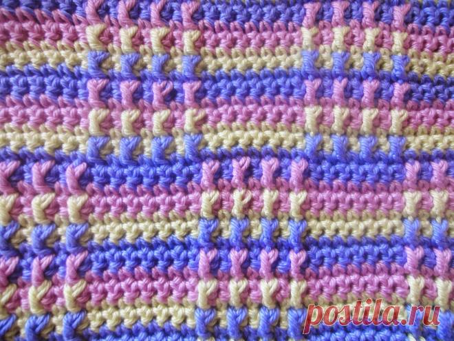 Вязание крючком: Многоцветный узор Multicolor pattern Crochet