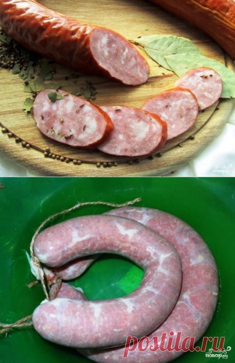Домашняя колбаса копченая - пошаговый кулинарный рецепт на Повар.ру