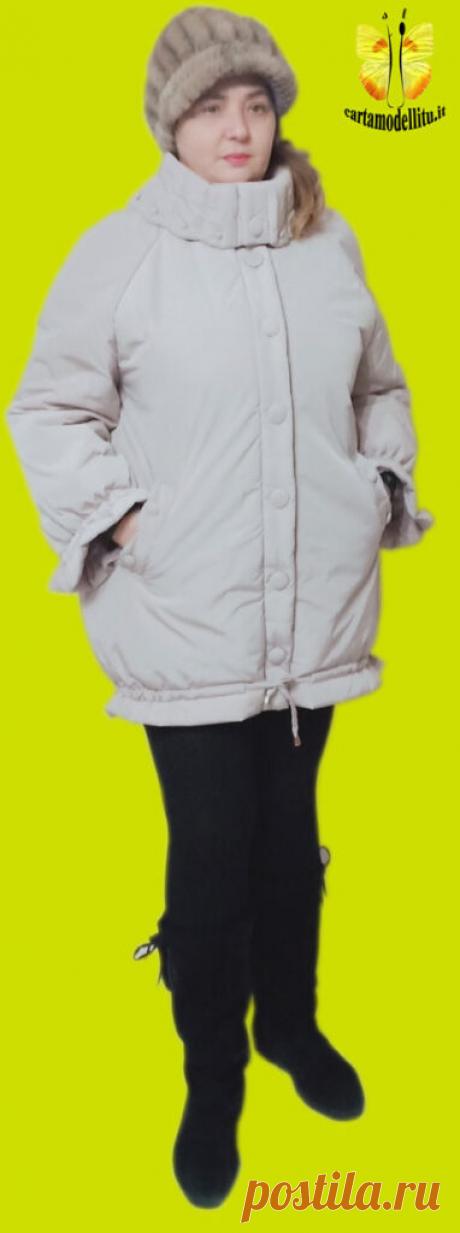 GIUBBOTTO DONNA–CARTAMODELLI TAGLIE GRANDI  IN PDF. .  КУРТКА ЖЕНСКАЯ ИЗ ПЛАЩЕВОЙ ТКАНИ, ВЫКРОЙКИ БОЛЬШИХ РАЗМЕРОВ  ПДФ.