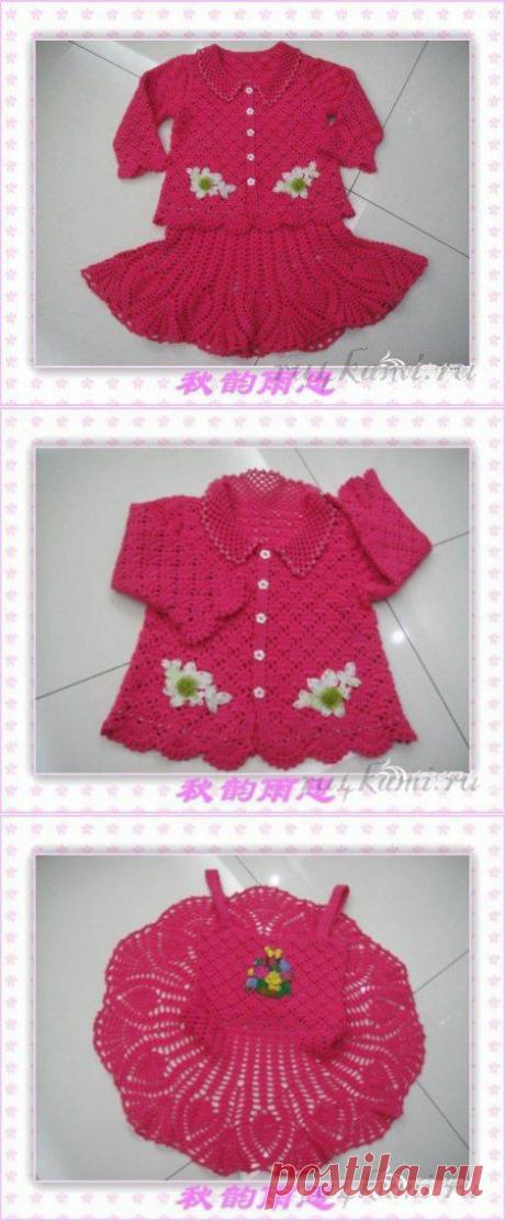 Ажурные платье и кофточка, костюмы для девочек &amp;raquo; Сайт &quot;Ручками&quot; - делаем вещи своими руками