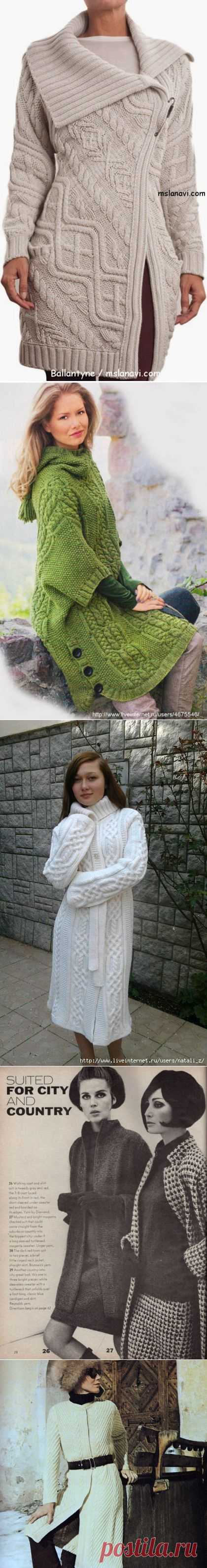 Пальто, куртки спицами 81