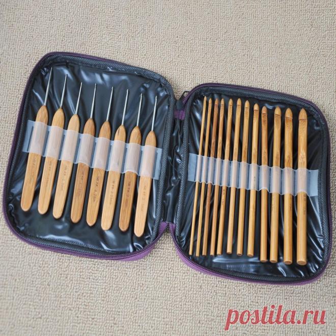 Спицы комплекты карбонизации бамбука крючки Иглы Устанавливает ручной инструмент Рукоделие для Одежда аксессуаров ПУ мешок, принадлежащий категории Рукоделие и относящийся к Дом и  на сайте AliExpress.com | Alibaba Group